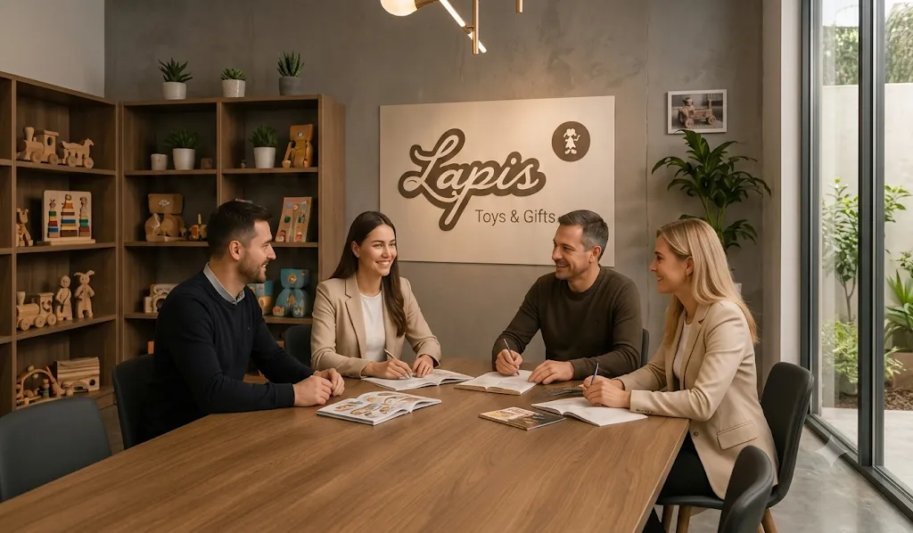 LAPIS tim na poslovnom sastanku s partnerima — Lapis Toys & Gifts